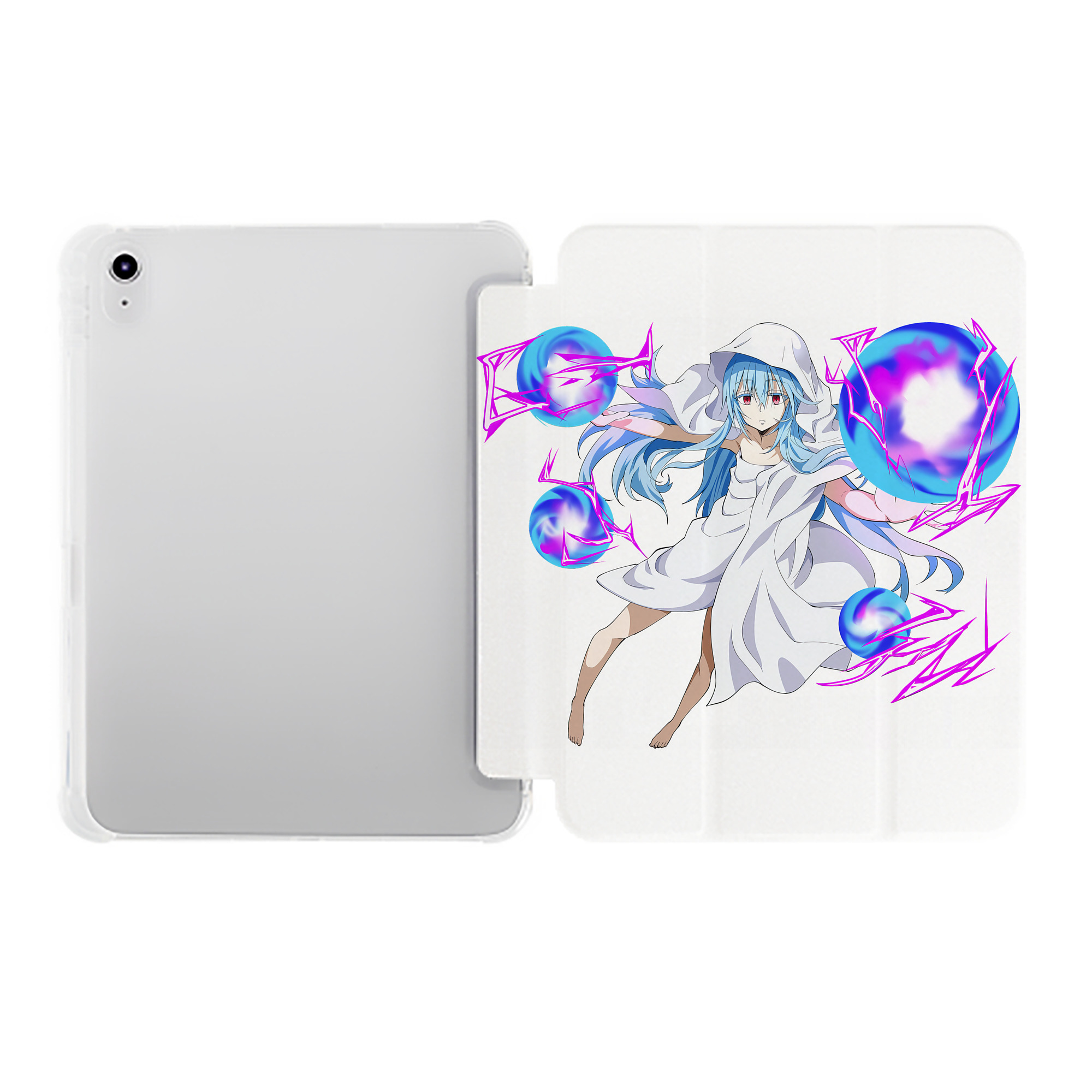 （画像用） 転スラ Regarding Reincarnated to Slime IPad ケース ペン収納付き 三つ折りスタンド PUレザー×シリコン 対応機種9.5/10.5/10.9インチ